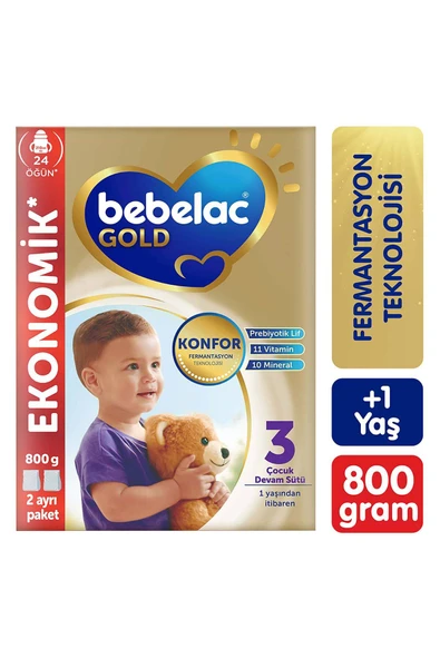 Bebelac Gold Konfor 3 Devam Sütü 1 Yaş+ 800 Gr ürün görseli 1