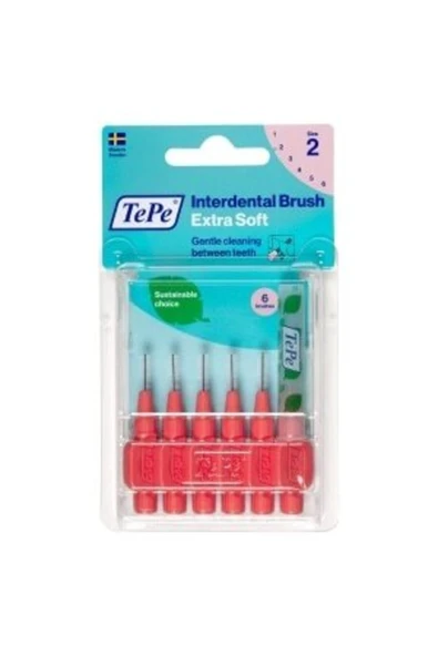 TePe Blister X-soft Arayüz Fırçası 0.5 Mm Kırmızı 6'lı Paket ( 1 Adet ) ürün görseli 1
