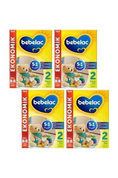 Bebelac 2 Numara 800 GR 6-9 Ay 4`lü Avantaj Paketi (3200GR) ürün görseli 1