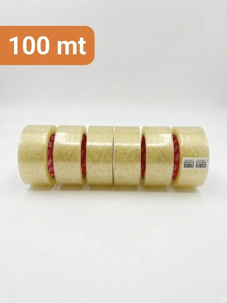 Oneplus1 Güçlü Yapışkanlı Şeffaf Koli Bandı 45 mm x 100 m 6'lı Paket ürün görseli 1