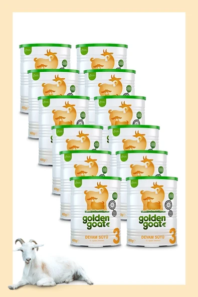Golden Goat Keçi Devam Sütü 3 Numara 400 Gr 12'li Paket ürün görseli 1