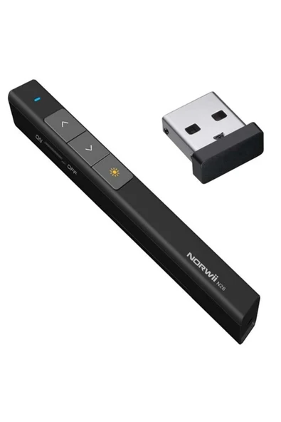 İMEXTECH Norwii N26 2.4ghz Usb Kablosuz Profesyonel Sunum Kumandası (100m Kırmızı Lazer Menzil) ürün görseli 1