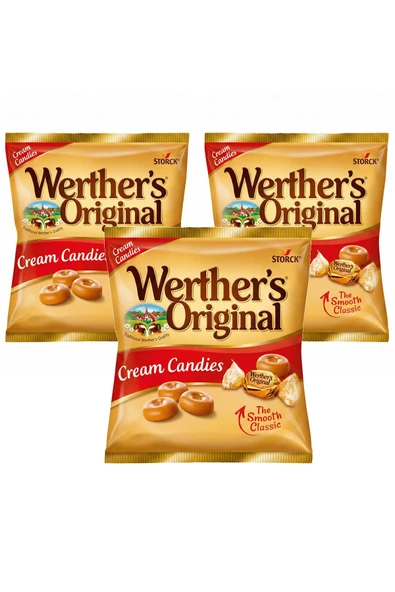 Werther's Original Cream Candies Karamelli Şekerleme 150 g x 3 Adet ürün görseli 1