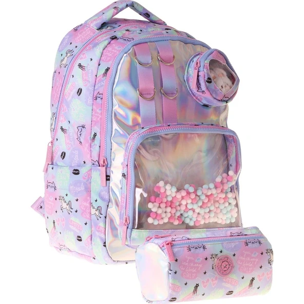 Kids Dream Çok Renkli Kız Çocuk Ilkokul Sırt Çantası ve Kalem Çantası Seti - SETKK-L5343C ürün görseli 1
