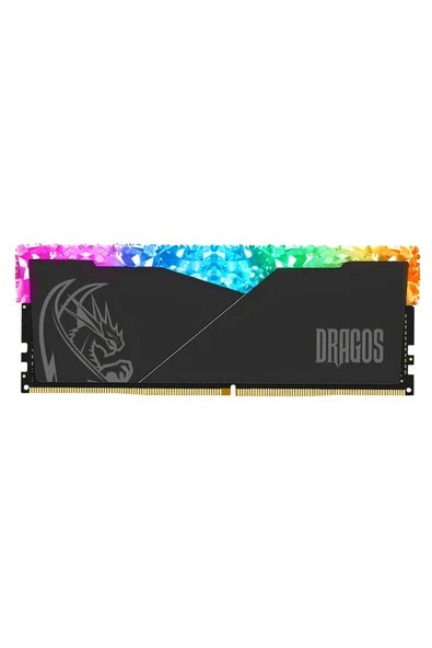 DRAGOS EdgeHorizon N 8GB DDR4 3200MHZ Siyah Soğutuculu RGB Ram ürün görseli 1