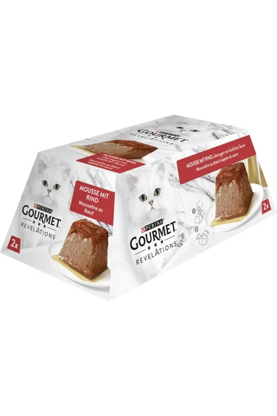Gourmet Revelations Sığır Etli ve Soslu Kedi Maması 2x57GR :114Gr ürün görseli 1