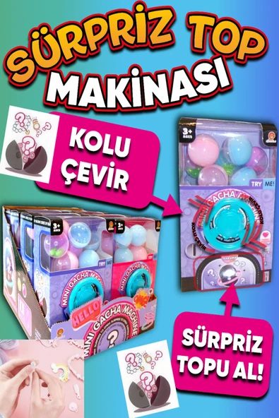 HOŞGARDENS Sürpriz Top Makinesi Kolu Cevir Surpriz Topu Al 1 Paket ürün görseli 1