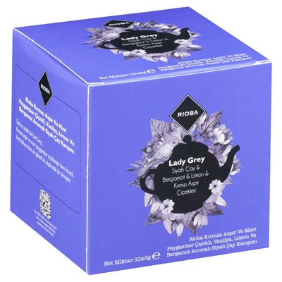 RIOBA Lady Grey Poşet Çay 10Lu 2 G 8'li Avantaj Paketi ürün görseli 1