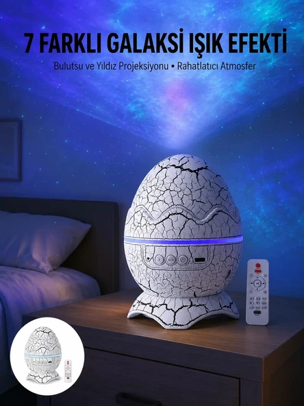 Nevamel® Gece Lambası Yumurta Işık Speaker Yeni Nesil Dinozor Yumurtası Görünümlü ürün görseli 1