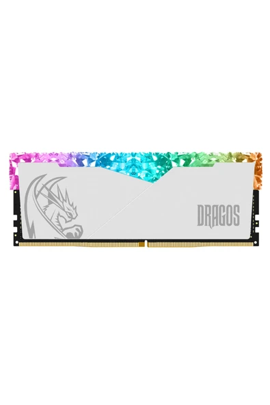 DRAGOS EdgeHorizon N 8GB DDR4 3200MHZ Beyaz Soğutuculu RGB Ram ürün görseli 1
