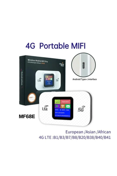 kruxon KR1217 MF68E 4G LTE Taşınabilir Modem 150Mbps LCD Ekranlı SIM Kartlı Mobil WiFi Router 2.4G ürün görseli 1