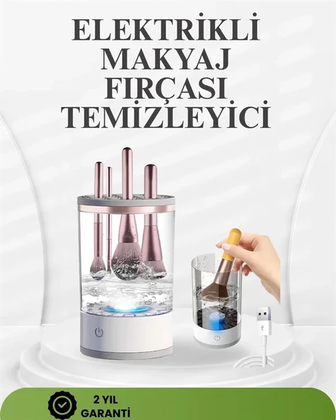Nevamel® Taşınabilir Sessiz ve Güçlü Makyaj Fırçası Temizleme Makinesi ürün görseli 1