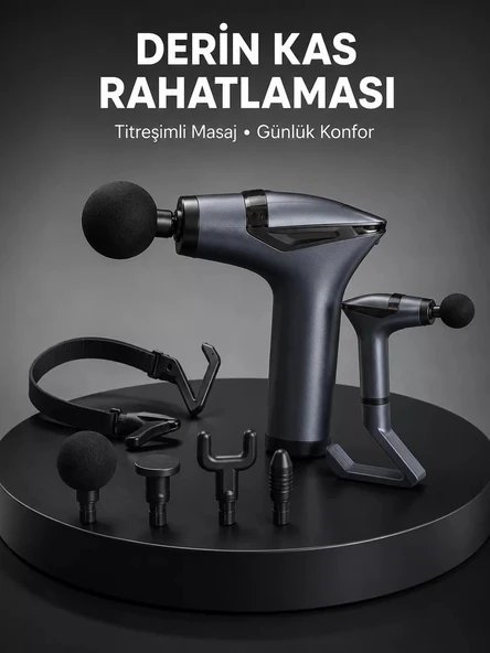 Nevamel® Taşınabilir 3in1 Masaj Aleti Şarjlı Titreşimli Esneme Bantlı Yeni Nesil ürün görseli 1