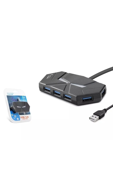 İMEXTECH HDX7038 USB 3.0 Hub 7 Port Oyuncu 1.2 Metre Siyah Hızlı Veri Aktarımı ürün görseli 1