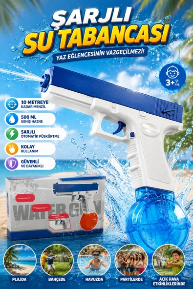 kruxon Şarjlı Otomatik Su Tabancası | 10 Metre Menzil | 500 ML Hazne ürün görseli 1
