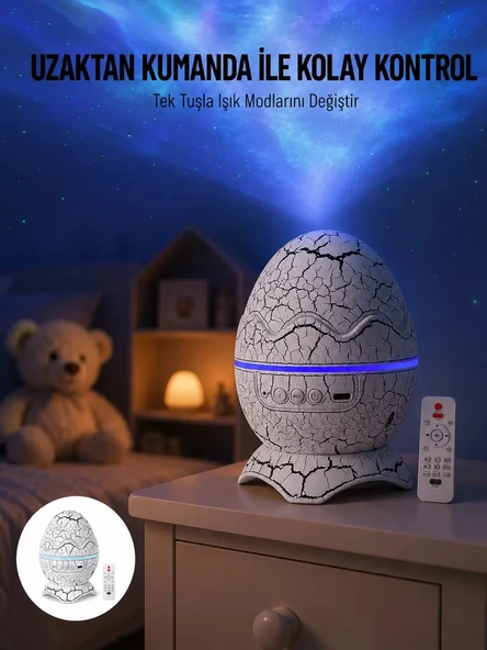 Nevamel® Yumurta Görünümlü Masa ve Gece Lambası Renk Değiştirebilen Projektör ürün görseli 1