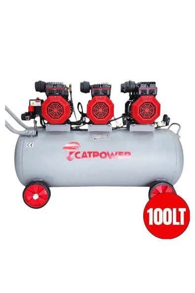CATPOWER EL ALETLERİ CATPOWER SESSİZ VE YAĞSIZ KOMPRESÖR 6HP 100LT ürün görseli 1