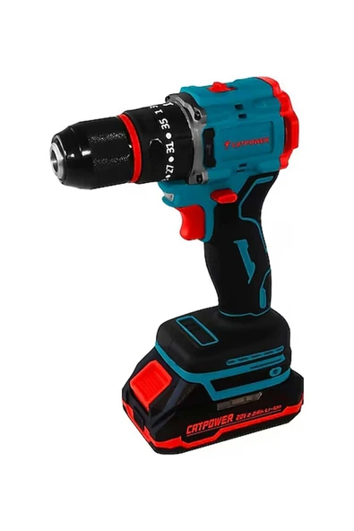 CATPOWER EL ALETLERİ CATPOWER KÖMÜRSÜZ DARBELİ AKÜLÜ VİDALAMA 13MM 20V Lİ-İON 2.0Ah ürün görseli 1