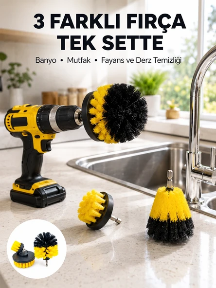Banyo, Mutfak, Jant Fayans Temizliği İçin Uygun Matkap Başlığı ürün görseli 1