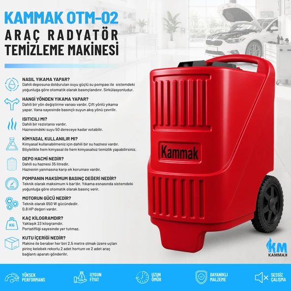 Kammak Otm-02 Oto Radyatör Temizleme Makinesi ürün görseli 1
