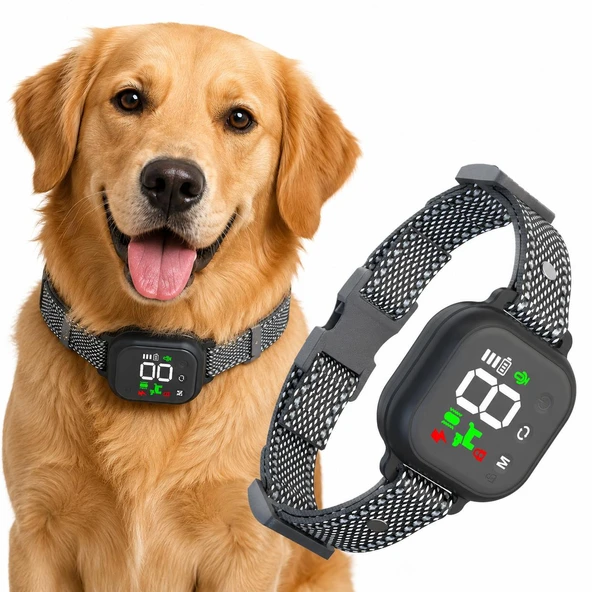 Valkyrie Otomatik Havlama Önleyici Köpek Eğitim Tasması LCD Ekranlı IP67 Su Geçirmez USB Type-C Şarjlı ürün görseli 1
