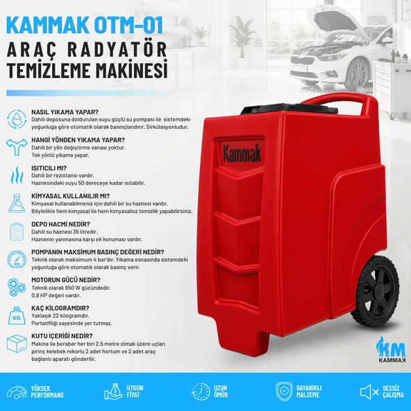 Kammak Otm-01 Oto Radyatör Temizleme Makinesi ürün görseli 1