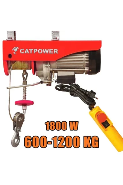 CATPOWER EL ALETLERİ CATPOWER ELEKTRİKLİ VİNÇ 600-1200 KG 1800W ürün görseli 1