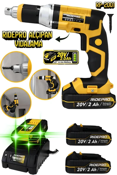 RİDEPRO ALÇIPAN VİDALAMA 20V/2.0Ah ürün görseli 1