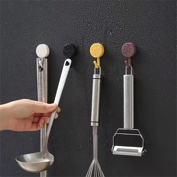 Kendinden Yapışkanlı Renkli Duvar Askısı (10lu Set) - Resim 3
