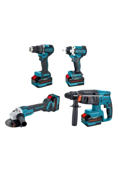 CATPOWER EL ALETLERİ CATPOWER KÖMÜRSÜZ AKÜLÜ 4 LÜ SET: MATKAP, SOMUN SIKMA, KIRICI DELİCİ, AVUÇ TAŞLAMA 20V 4.0Ah(CATPOWER1380 NİN YENİ MODELİDİR) ürün görseli 1