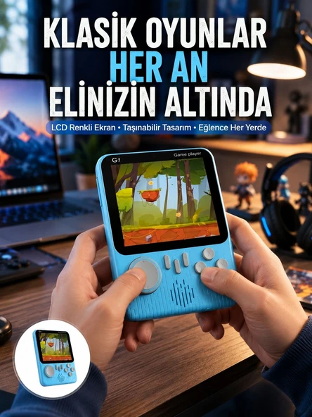 3.5 İnç Atari Taşınabilir Oyun Konsolu 666 Adet Oyun Yeni Nesil ürün görseli 1