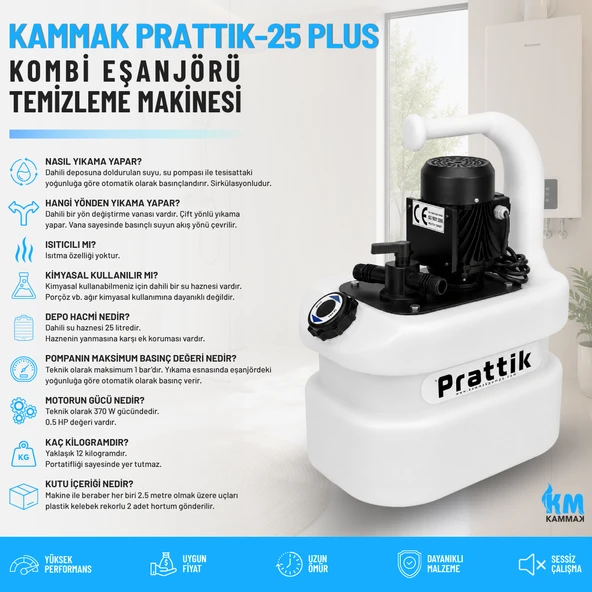 Kammak Prattik-25 Plus Kombi Eşanjör Temizleme Makinesi ürün görseli 1
