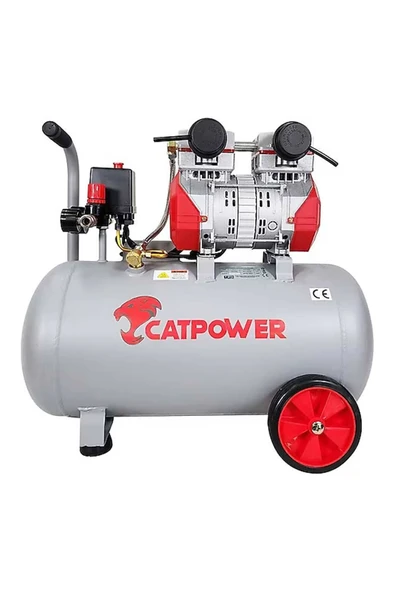 CATPOWER EL ALETLERİ CATPOWER SESSİZ VE YAĞSIZ KOMPRESÖR 2HP 50LT ürün görseli 1