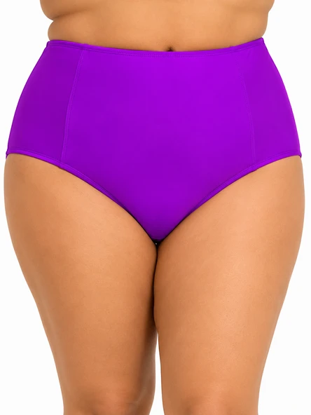Büyük Beden Toparlayıcı Yüksek Bel Kadın Bikini Alt ürün görseli 1