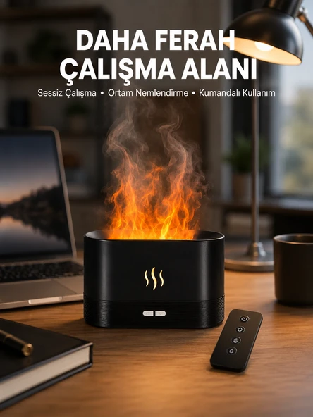 Aromatik Oda Kokusu Difüzörü Tasarımlı Led Işıklı Nemlendirici Yeni Nesil ürün görseli 1