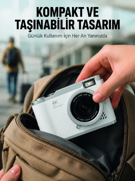 Taşınabilir Dijital Kamera Otomatik Odaklama Beauty Modu ürün görseli 1
