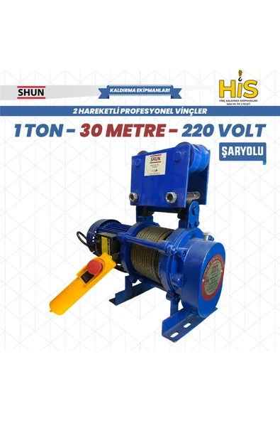1000 Kg Profesyonel Vinç 220 Volt 30 Metre ürün görseli 1