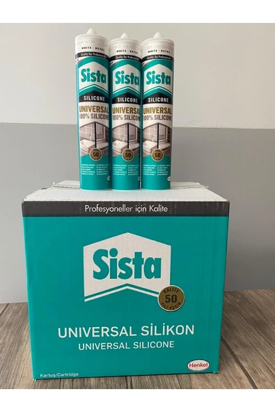 Universal %100 Silikon Beyaz 280 Ml 10'lu Paket Yarım Koli ürün görseli 1