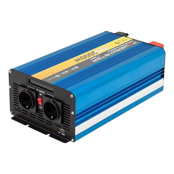 Powermaster PWR-2000 12 Volt 2000 Watt Pure Sinüs Wave İnverter - Resim 2