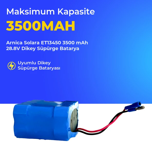 Arnica Solara ET13450 3500 mAh 28.8V Dikey Süpürge Batarya ürün görseli 1