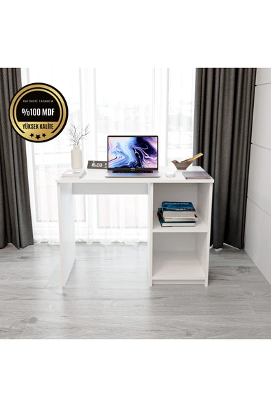 rafineritasarım MATİLDA Çalışma masası raflı kapaksız modern tasarım ürün görseli 1