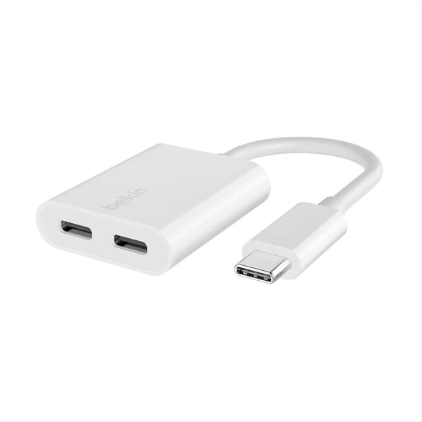 Belkin RockStar™ USB-C Ses + Şarj Adaptörü, USB-C 60W Güç Dağıtımlı Kulaklık Adaptörü iPhone 15, iPad Pro, Galaxy, Note, Google Pixel, LG, Sony, OnePlus ve Daha Fazlası İçin Hızlı Şarj - Beyaz Outlet ürün görseli 1