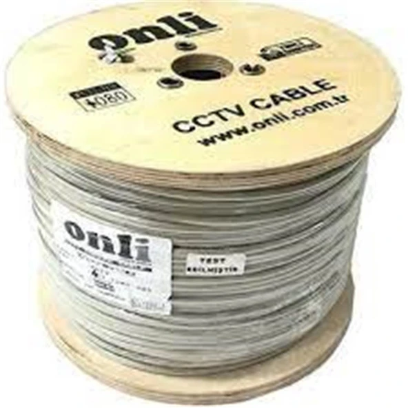 Onli ON-2201 2+1 1x0,22 mini Coax 2x0,22mm 500 metre CCTV Kamera Kablosu ürün görseli 1
