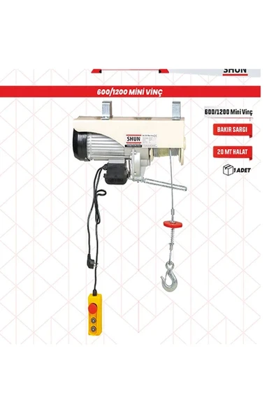 PA1200 600/1200 kg Mini Elektrikli Vinç ürün görseli 1
