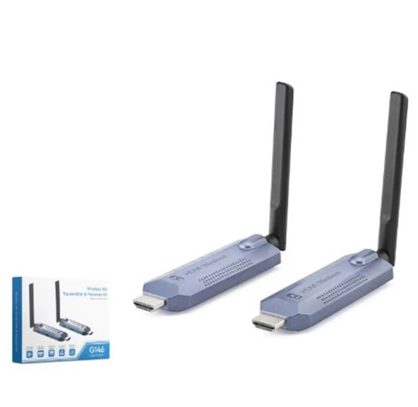 HADRON HDX1445 Kablosuz HDMI Görüntü Aktarım Seti 1080p 60 Hz 150 m Gri ürün görseli 1