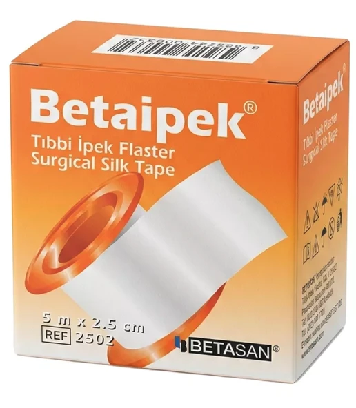 Betaipek Tıbbi İpek Flaster 5 m x 2.5 cm ürün görseli 1