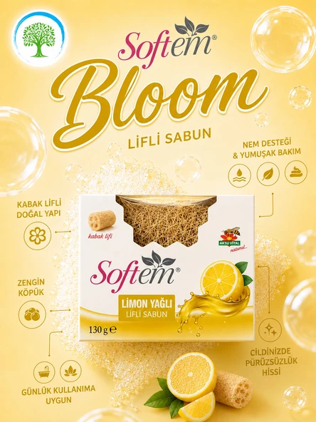 Softem Limon Yağlı Lifli Sabun 130 g | Canlandırmaya Yardımcı ürün görseli 1