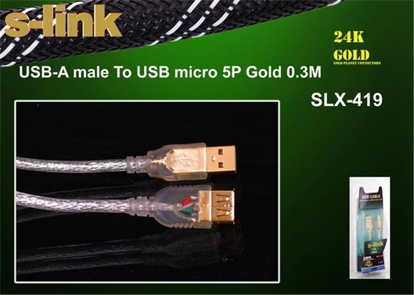 S-link SLX-419 0.30mt Micro 5p Kamera Kablosu ürün görseli 1