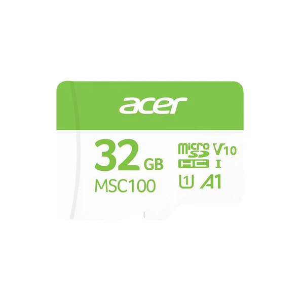 Acer MSC100 32GB microSD U1 V10 A1 Aksiyon Kamera & Güvenlik Kamerası Uyumlu ürün görseli 1