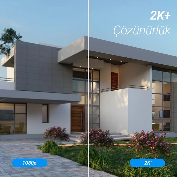EZVIZ CB8c Kit 2K? Pilli Pan-Tilt Kamera + Panel - Resim 3